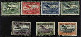 1928 Flight Vlore-Brindisi Set, S.G. 204-210 (Mi. 162-168), Very Fine Mint. (7 Stamps)     For More Images, Please Visit - Albanie