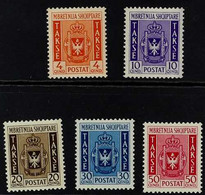 1940 Postage Due Set, S.G.D373/377 (Sass. 1-5) Very Fine Mint. (5 Stamps) For More Images, Please Visit Http://www.sanda - Albanie