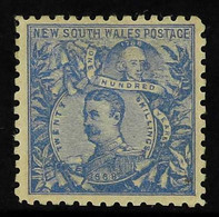 NEW SOUTH WALES 1888 20s Cobalt-blue "Captain Phillip & Lord Carrington" Centenary, P10, SG 262, Fine Mint With Large Pa - Autres & Non Classés