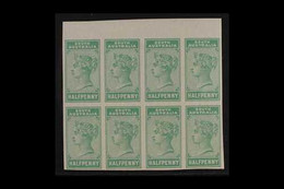 SOUTH AUSTRALIA 1883 IMPERF PROOF COLOUR TRIAL In Green For The ½d Queen Victoria "Small Design", As SG Type 15, A Super - Autres & Non Classés