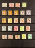 VICTORIA 1885-1899. A COLOURFUL MINT ONLY COLLECTION (inscribed "STAMP DUTY"), ALL DIFFERENT & Includes ½d (x3 Different - Autres & Non Classés