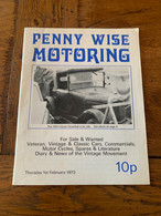 PENNY WISE MOTORING Février 73 - Libros Sobre Colecciones