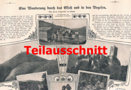 A102 478 Wanderung Elsass Vogesen Artikel Mit 6 Bildern 1905 !! - Other & Unclassified