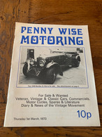 PENNY WISE MOTORING Mars 73 - Livres Sur Les Collections