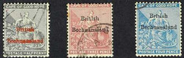 1885-87 Watermark Crown CA Or CC Complete Overprints On "Hope" Set, SG 1/3, Good Used. (3 Stamps) For More Images, Pleas - Other & Unclassified