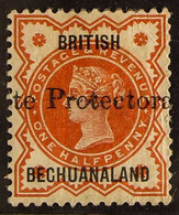 1890 ½d Vermilion, Ovptd Protectorate (19mm), SG 55, Fresh Mint. For More Images, Please Visit Http://www.sandafayre.com - Other & Unclassified