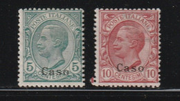 Italian Colonies 1912 Greece Aegean Islands Egeo Caso Casos No 2 And 3 Lot MH / MNH (B353-5) - Ägäis (Caso)