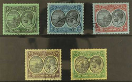 1922-33 Script Watermark 1s To 5s (less 4s), SG 83/86, 88, Fine Cds Used. (5 Stamps) For More Images, Please Visit Http: - Dominique (...-1978)