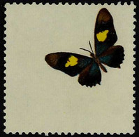 1970 40c Butterflies White Background With BLACK COLOUR OMITTED (all Inscriptions And Value Omitted) Variety (Scott 800  - Ecuador