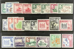 1938-55 KGVI Definitive Set, SG 249/266b, Fine Mint (22 Stamps) For More Images, Please Visit Http://www.sandafayre.com/ - Fiji (...-1970)