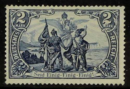 1905-12 2M Blackish To Black-blue, Inscriptions In Roman Characters, 26x17 Perforation Holes, Michel 82A, Never Hinged M - Autres & Non Classés