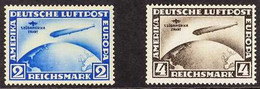 1930 ZEPPELIN South America First Flight Set, Inscribed "1. SUDAMERIKA FAHRT", Vertical (Stehend) Wmk, Mi 438X/439X, SG  - Autres & Non Classés