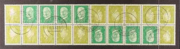 1932 5pf Green Hindenburg And 6pf Sage-green Ebert Se-tenant And Tete-beche Pane Of Twenty (Michel H-Blatt 61), Fine Use - Autres & Non Classés