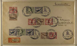 1936 SUMMER OLYMPIC GAMES Pair Of Registered Covers To Frankfurt Bearing ALL TEN Se-tenant And Tete-beche Combinations ( - Autres & Non Classés