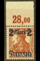 1920 (1 NOV) 2m On 35pf Brown (type I), Michel 43 I, Never Hinged Mint UPPER MARGIN Example. For More Images, Please Vis - Autres & Non Classés