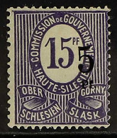 UPPER SILESIA 1920 5pf On 15pf Dark Violet Error, Michel 10 F, Very Fine Mint. For More Images, Please Visit Http://www. - Other & Unclassified