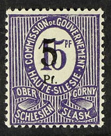 UPPER SILESIA 1920 5pf On 15pf Violet COLOUR ERROR, Michel 10 F (see Note After SG 18), Very Fine Mint, Signed, Fresh. F - Other & Unclassified