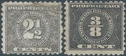 United States,U.S.A,1914 Internal Revenue Stamps Proprietary, Used & Mint - Revenues