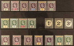 1902-1906 KEVII MINT COLLECTION Presented On A Stock Card That Includes The 1902 CA Wmk Set (10s Short Perf At Base), 19 - Grenada (...-1974)