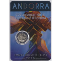 ANDORRA - 2 EURO 2018 - 25th Anniversary Of The Constitution - COINCARD - BU - Andorra