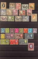 1952-60 QEII USED DEFINITIVE SETS Presented On A Stock Book Page That Includes The 1954-59 Pictorial Definitive Set (SG  - Vide