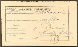 AUSTRIAN LEVANT C.1880s CERTIFICATE OF POSTING For A Registered Item To Sira, 20s Postage & 10s Registration, Clear METE - Autres & Non Classés