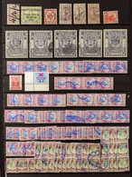 REVENUE STAMPS A Substantial Collection/accumulation On Stockleaves, Including States, North Borneo And Singapore, Plus  - Straits Settlements