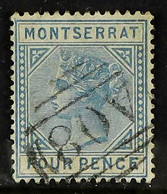 1884 - 5 4d Blue, Wmk CA, As SG 11, The Dangerous Photo-litho SPERATI Reproduction On Genuine Paper With Reproduction "A - Montserrat