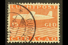 CURACAO 1947 15g Orange Red (Air), SG 280, Fine Cds Used For More Images, Please Visit Http://www.sandafayre.com/itemdet - Other & Unclassified