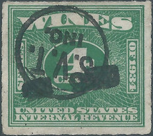 United States,U.S.A,1934 Revenue Stamp WINES Internal Revenue,Obliterated - Revenues