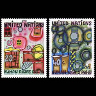 UN-NEW YORK 1983 - Scott# 415-6 Human Rights Set Of 2 MNH - Nuevos