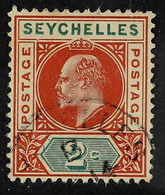 1903 KEVII 2c Chesnut And Green, Dented Frame Variety, SG 46a, Fine Used. For More Images, Please Visit Http://www.sanda - Seychelles (...-1976)