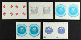 VIENNA OFFICES 1983 4s Safety At Sea PROGRESSIVE COLOUR IMPERF PROOFS PAIRS Complete Set, Scott V31PP, Superb Never Hing - Other & Unclassified