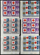 1963 Red Cross Centenary Both Ordinary And Phosphor Sets In CYLINDER NUMBER BLOCKS OF SIX, SG 642/644 And 642p/644p, Sup - Autres & Non Classés