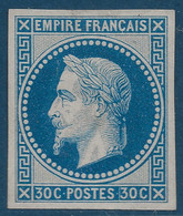 France Napoléon Type Lauré Essai à 30c En Bleu Papier Normal TTB Cote : 100 € - Altri & Non Classificati