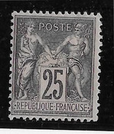 France N°97 - Neuf * Avec Charnière - TB - 1876-1898 Sage (Type II)