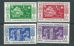 Nouvelles Hébrides N° 167 / 70  XX Cinquantenaire Du Condominion Les 4 Vals Légende Française, Sans Charnière, TB - Nuovi