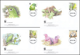 JAMAIQUE Perroquet Amazona Agillis ,WWF. Yvert 1121/24 FDC, Enveloppes 1 Er Jour - Ongebruikt