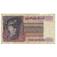 Billet, Birmanie, 10 Kyats, KM:58, B+ - Myanmar