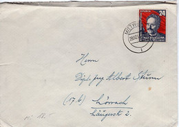 50641 - DDR - 1951 - 24Pfg. Liebknecht EF A. Bf. MITTWEIDA -> Westdeutschland - Lettres & Documents