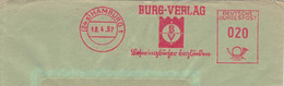 Hamburg 18.4.1957 Burg Verlag B.v. Zinne Lesering Bücher Entzücken - Sonstige & Ohne Zuordnung