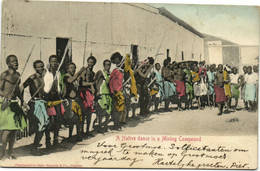 PC SOUTH AFRICA, NATIVE DANCE IN A MINING COMPOUND, Vintage Postcard (b33202) - South Africa