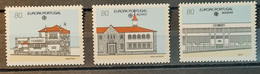 1990 - Portugal - MNH - Europa - Postal Buildings - Portugal, Azores, Madeira - Complete Set Of 1+1+1 Stamps - Neufs
