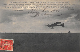 CPA AVIATION GRANDE SEMAINE D'AVIATION DE CHAMPAGNE 1909 LATHAM SUR MONOPLAN ANTOINETTE - 1914-1918: 1a Guerra