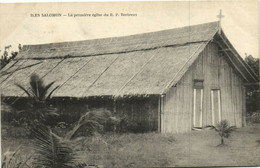 PC UK, SALOMON ISLANDS, LA PREMIÉRE ÉGLISE, Vintage Postcard (b33540) - Salomon