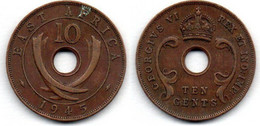 East Africa 10 Cents 1945 TB+ - Sonstige – Afrika