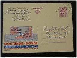 Publibel 2219 English Channel Oostende-Dover Entier Postal Stationery Card Belgique (ex 4) - Werbepostkarten