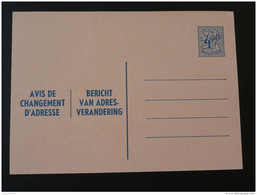 4F50 Avis De Changement D'adresse / Bericht Van Adresverandering Entier Postal Stationery Card Belgique (ref 214) - Avviso Cambiamento Indirizzo