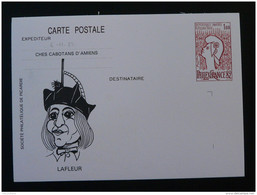 80 Somme Amiens Marionnette Puppet Cabotans Entier Postal Marianne De Cocteau Decaris Stationery Card - Puppets