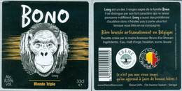 1 étiquette Autocollante +CE Bière BONO Blonde Triple 33cl - Birra